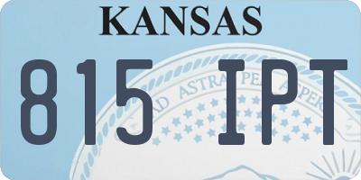 KS license plate 815IPT