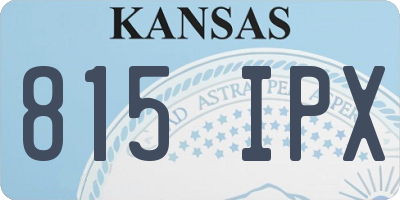 KS license plate 815IPX
