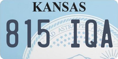 KS license plate 815IQA