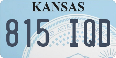 KS license plate 815IQD