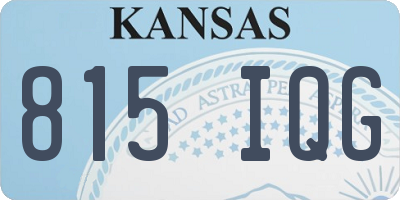 KS license plate 815IQG