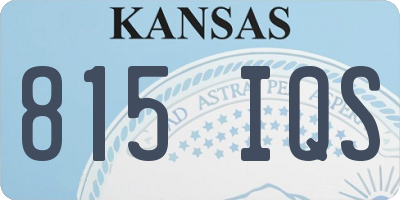 KS license plate 815IQS