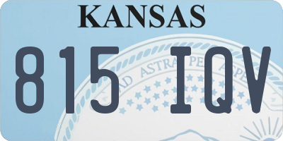 KS license plate 815IQV