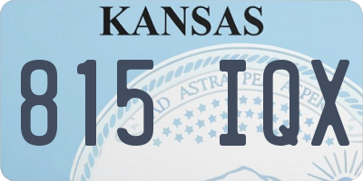 KS license plate 815IQX
