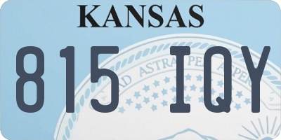 KS license plate 815IQY