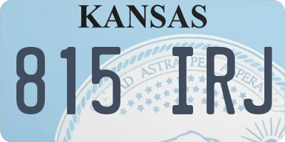KS license plate 815IRJ