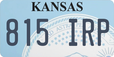 KS license plate 815IRP