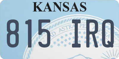 KS license plate 815IRQ
