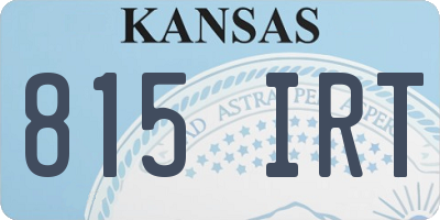 KS license plate 815IRT