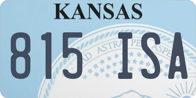 KS license plate 815ISA