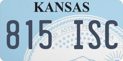 KS license plate 815ISC