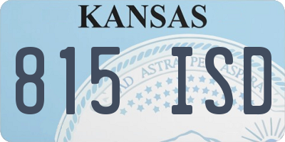KS license plate 815ISD