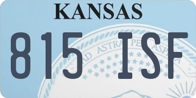 KS license plate 815ISF