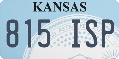KS license plate 815ISP