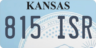 KS license plate 815ISR
