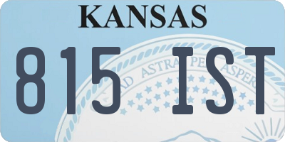 KS license plate 815IST