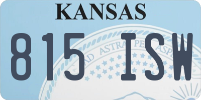 KS license plate 815ISW