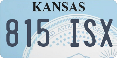 KS license plate 815ISX