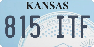 KS license plate 815ITF