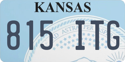 KS license plate 815ITG