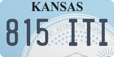 KS license plate 815ITI