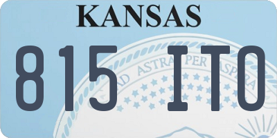 KS license plate 815ITO