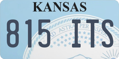 KS license plate 815ITS