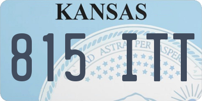 KS license plate 815ITT