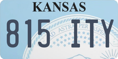 KS license plate 815ITY