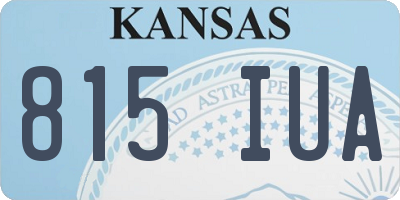 KS license plate 815IUA