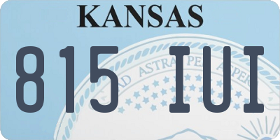 KS license plate 815IUI