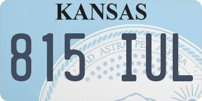 KS license plate 815IUL