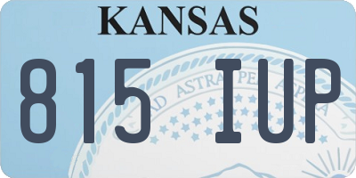 KS license plate 815IUP