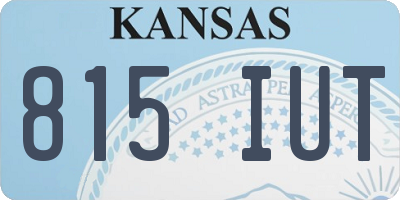 KS license plate 815IUT