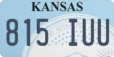 KS license plate 815IUU