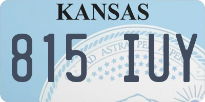 KS license plate 815IUY