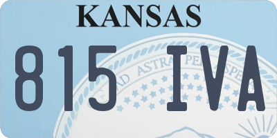 KS license plate 815IVA
