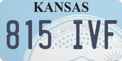 KS license plate 815IVF