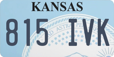 KS license plate 815IVK