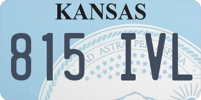KS license plate 815IVL