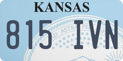 KS license plate 815IVN