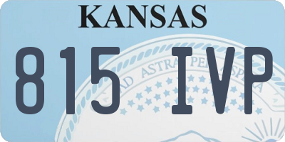 KS license plate 815IVP