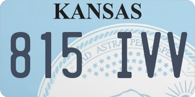 KS license plate 815IVV