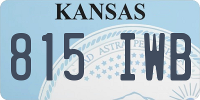 KS license plate 815IWB