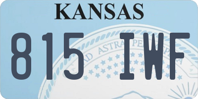 KS license plate 815IWF