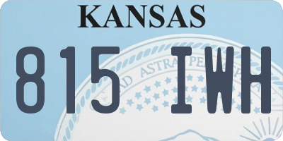 KS license plate 815IWH