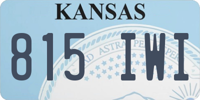 KS license plate 815IWI