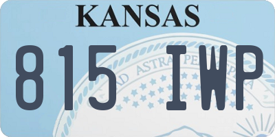 KS license plate 815IWP