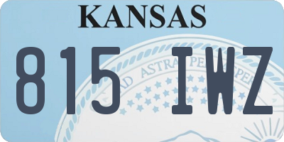 KS license plate 815IWZ