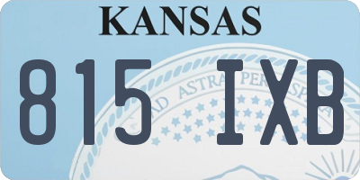 KS license plate 815IXB
